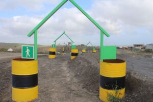 Pedestrian walkaways at AfriSam's Peninsula Quarry.