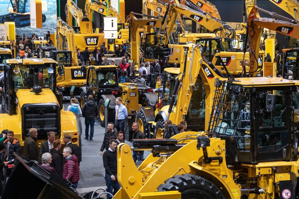 The exhibit will feature more than 70 pieces of Cat equipment and attachments from Caterpillar Construction Industries.