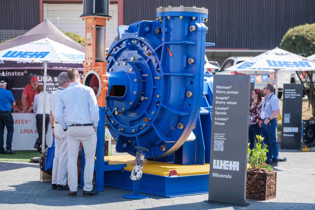 A Warman 450 mill circuit pump on display at a recent exhibition.