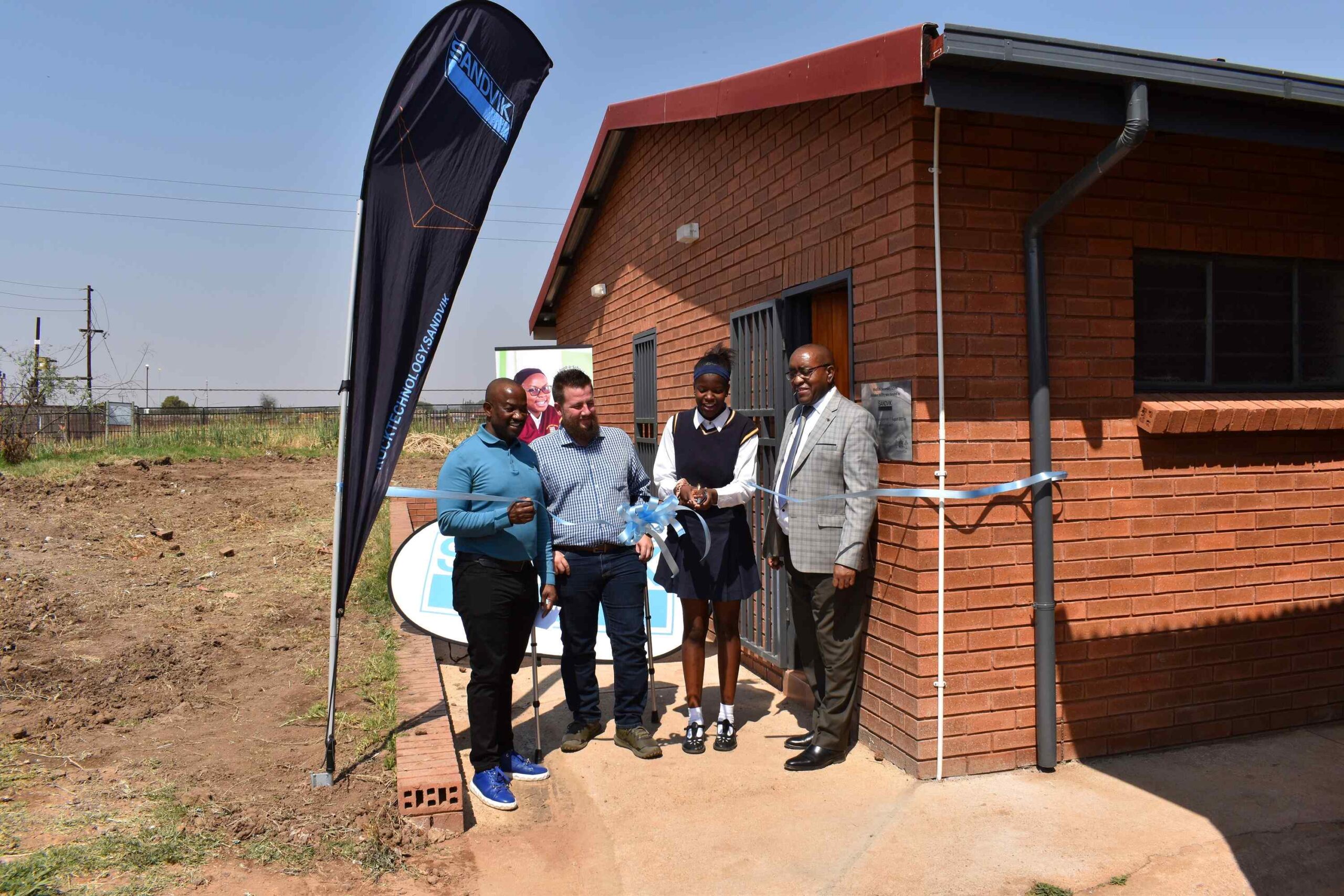 The ablution block was officially opened recently by representatives of Sandvik Mining and Rock Solutions, Adopt-a-School Foundation and Moldilati Secondary School.