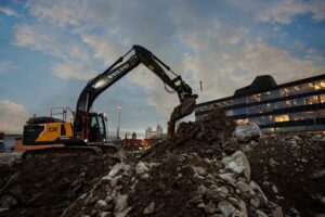 The EC230 Electric excavator.