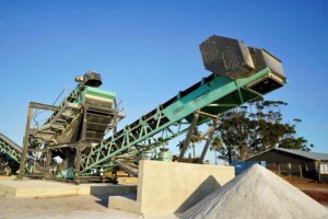 A modular plant setup for sampling of energy minerals mined.