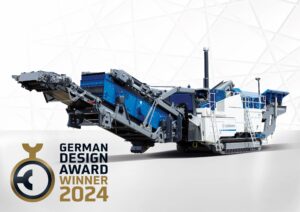 The impact crusher impressed the jury of the German Design Award with its environmentally sound drive concept, high user-friendliness and striking design.