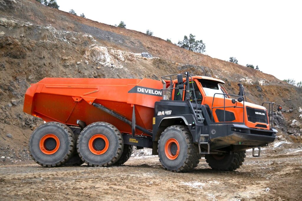 The static display on Develon’s Stand Z4 will include the DA45-7 articulated dump truck.