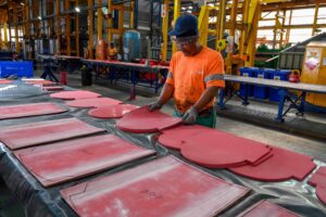 Weir Minerals does lining of products locally at its Alrode facility.
