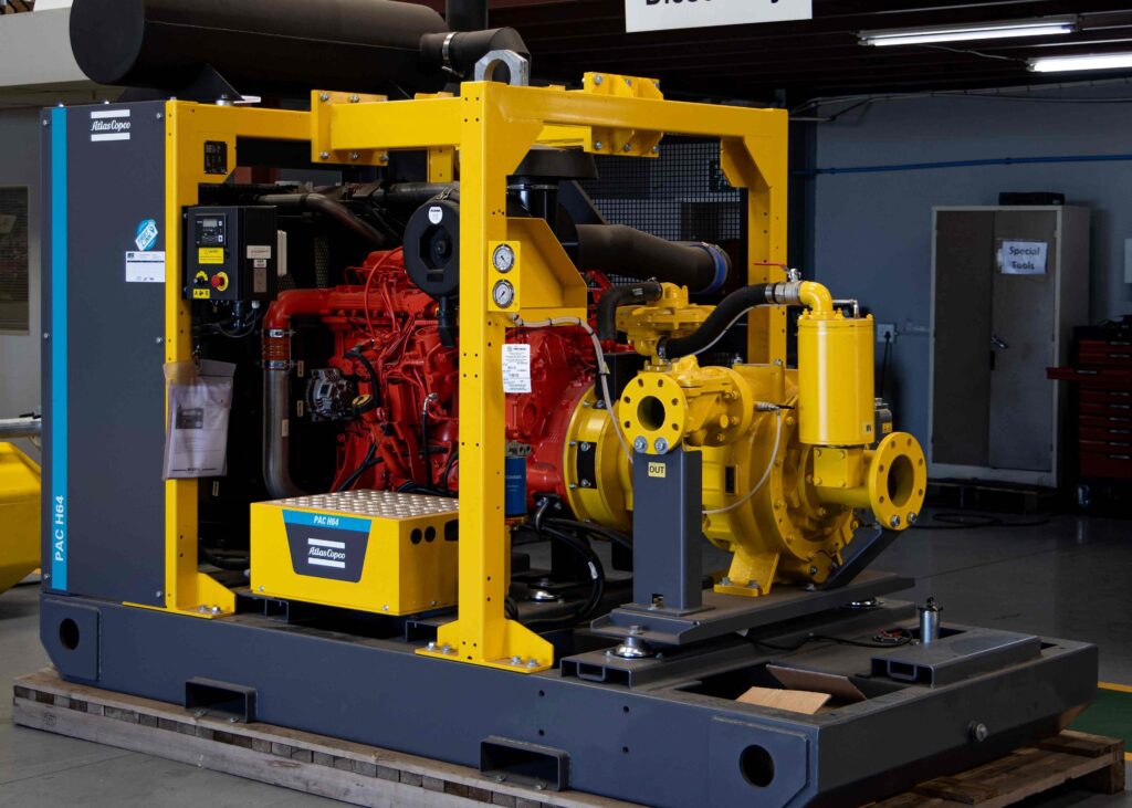 Featuring strongly at IPR’s stand will be the range of Atlas Copco diesel self-priming pumps.