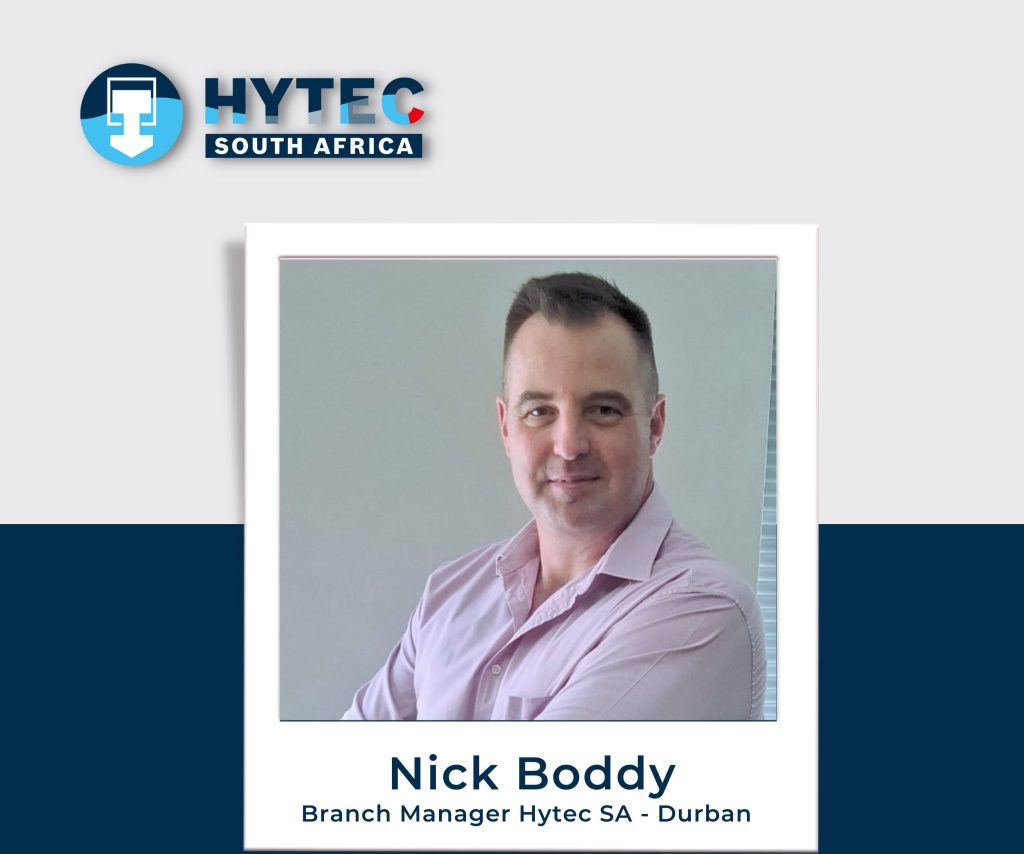 Nick Boddy, new branch manager for Hytec South Africa’s Durban branch.