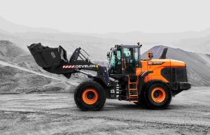 The newly introduced Develon DL320A-7M wheel loader.