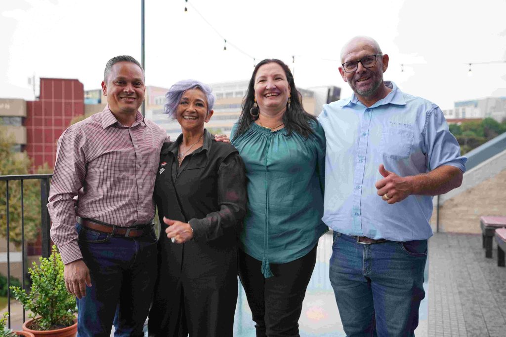 Reshie Balkisson, (left) Volvo Trucks South Africa’s Director for Service Market and Business Development, celebrates with the company’s top performing dealers, Valencia Adams (Cape Town), Liz Botes (Beaufort West) and Chris Clarke (Harrismith).