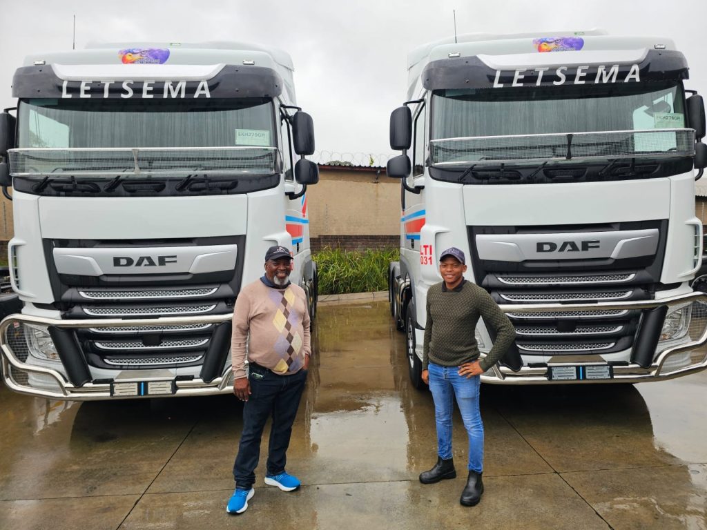 Shadrack Ntoule, founder of Letsema Trade & Invest (left), and his son, Tshepo Ntoule (operations director at Letsema Trade & Invest.