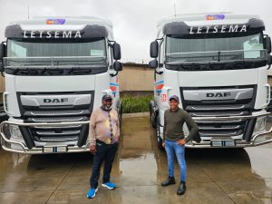 Shadrack Ntoule, founder of Letsema Trade & Invest (left), and his son, Tshepo Ntoule (operations director at Letsema Trade & Invest.