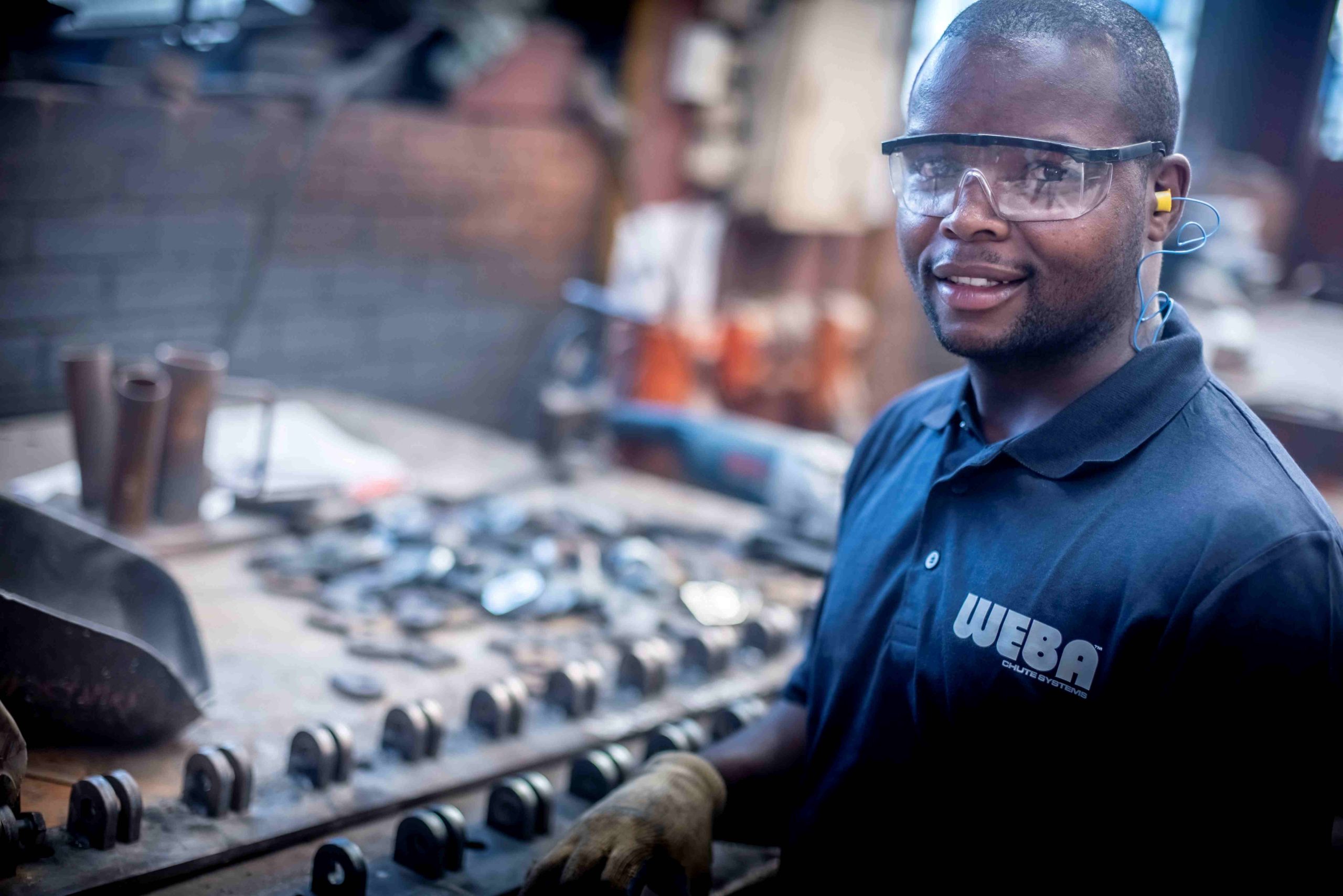 Manufacturing of standardised chute components by Weba Chute Systems, streamlining maintenance and reducing lead times.