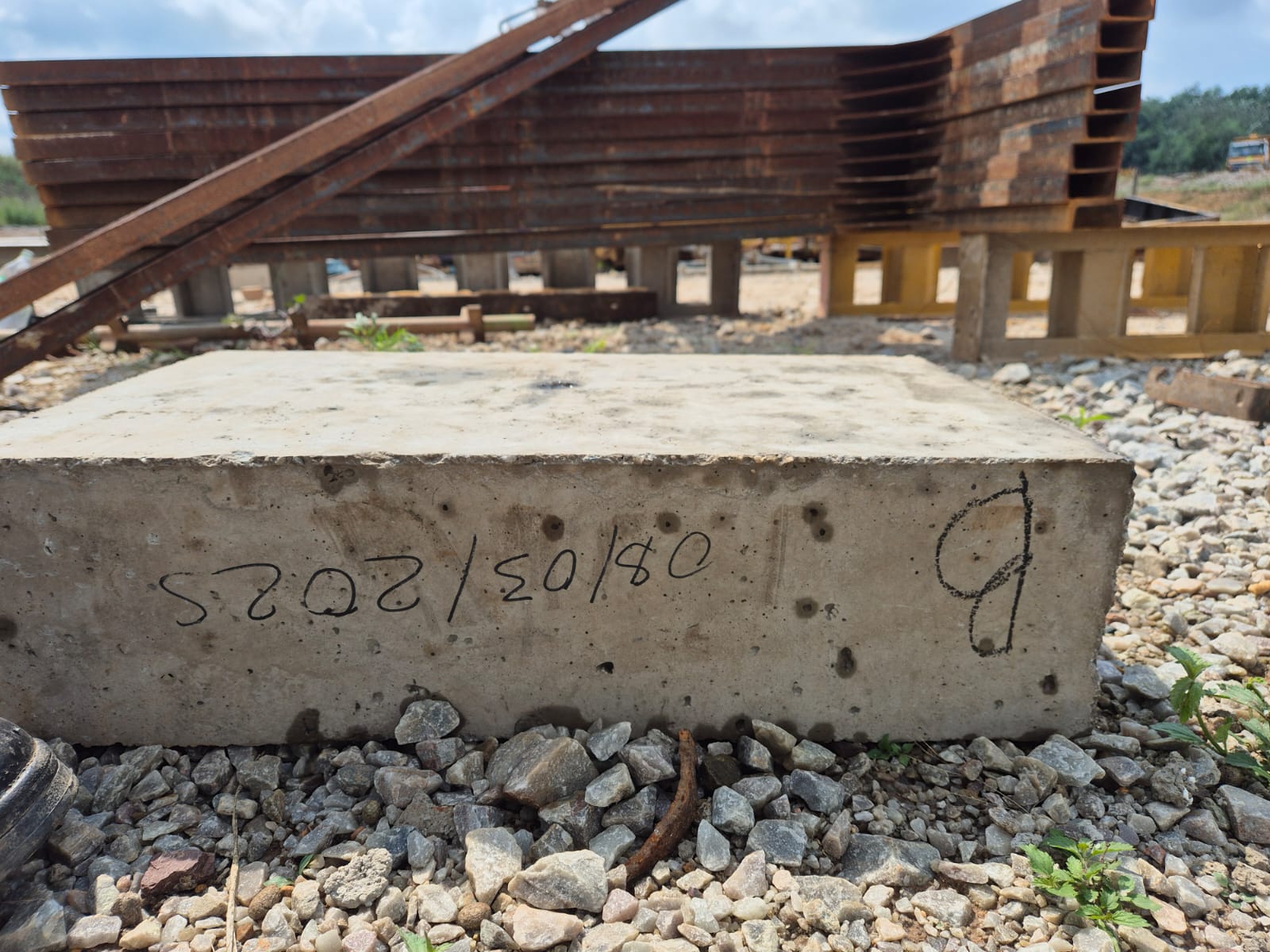 The concrete panels were cast on site and then treat with SCP P3 Industrial.