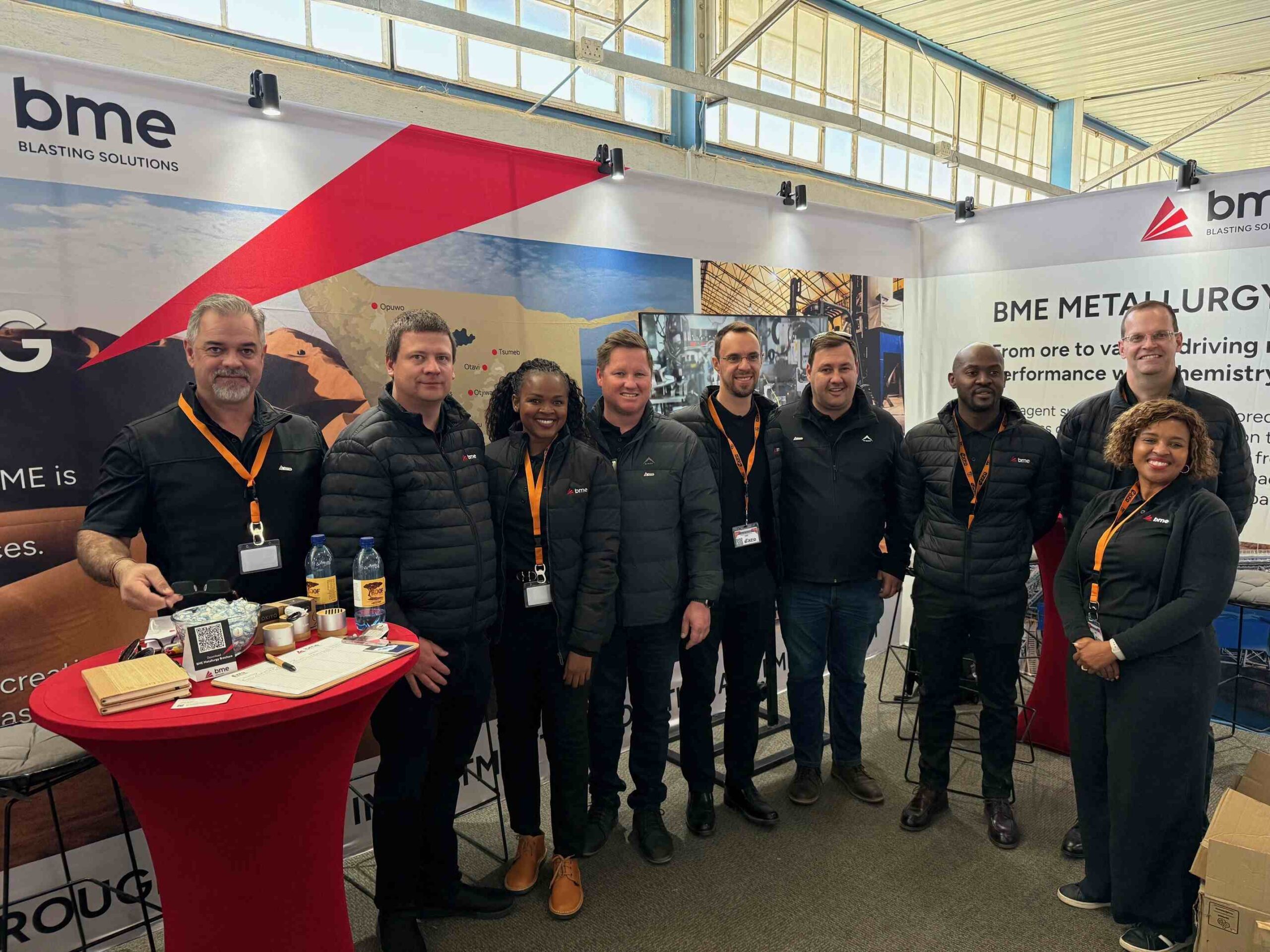 BME Blasting & Metallurgy team at the 2025 Namibian Mining Expo.