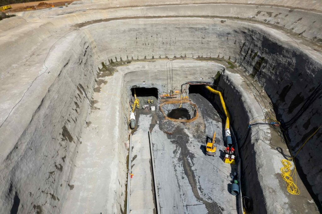 The box cut at Matla Mine is captured here, forming the critical entry point for developing new underground access to coal reserves.
