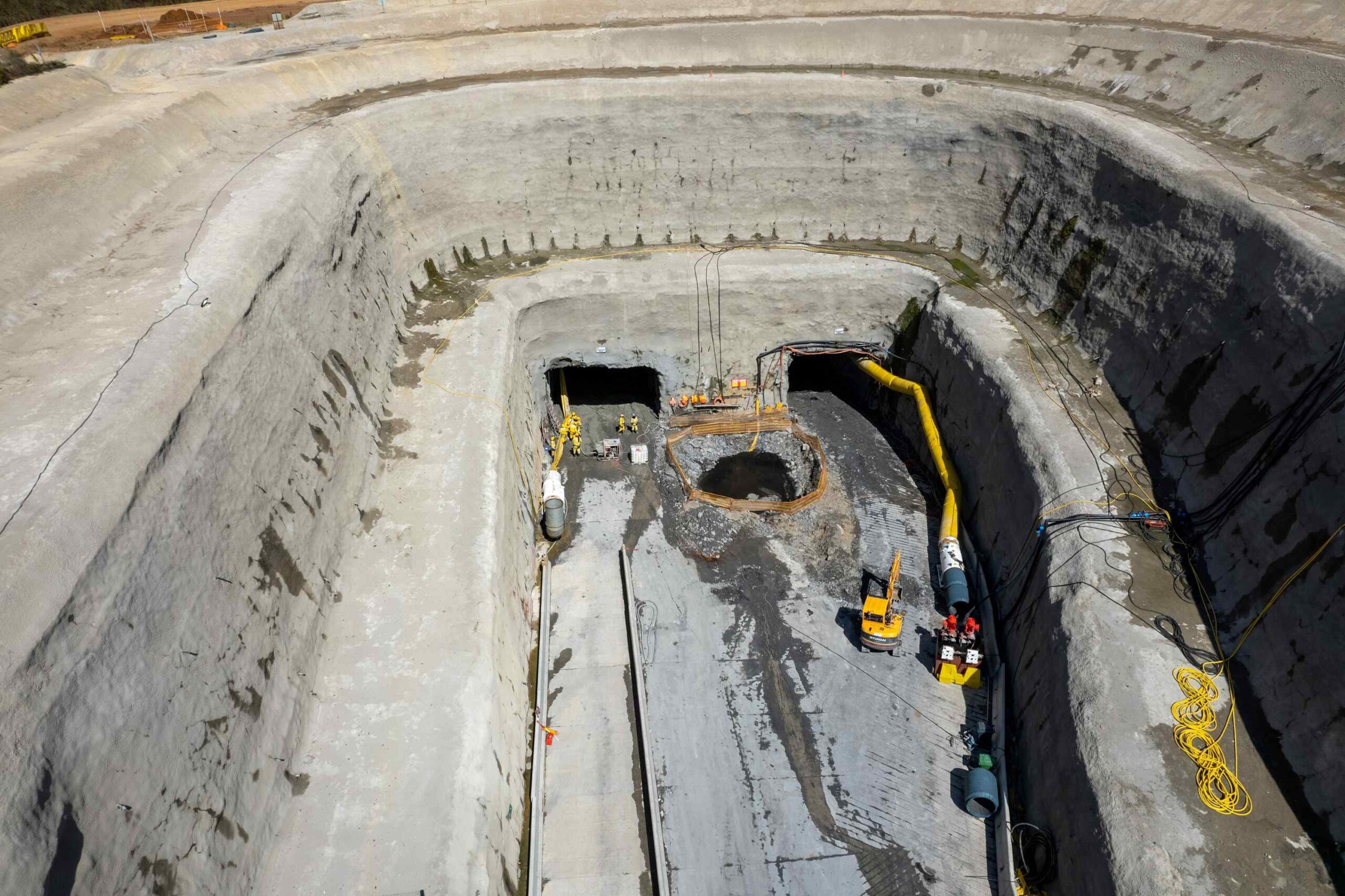 The box cut at Matla Mine is captured here, forming the critical entry point for developing new underground access to coal reserves.