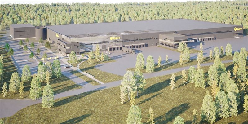 An illustration of the new distribution facility, in the Pilängen area of Örebro, Sweden.