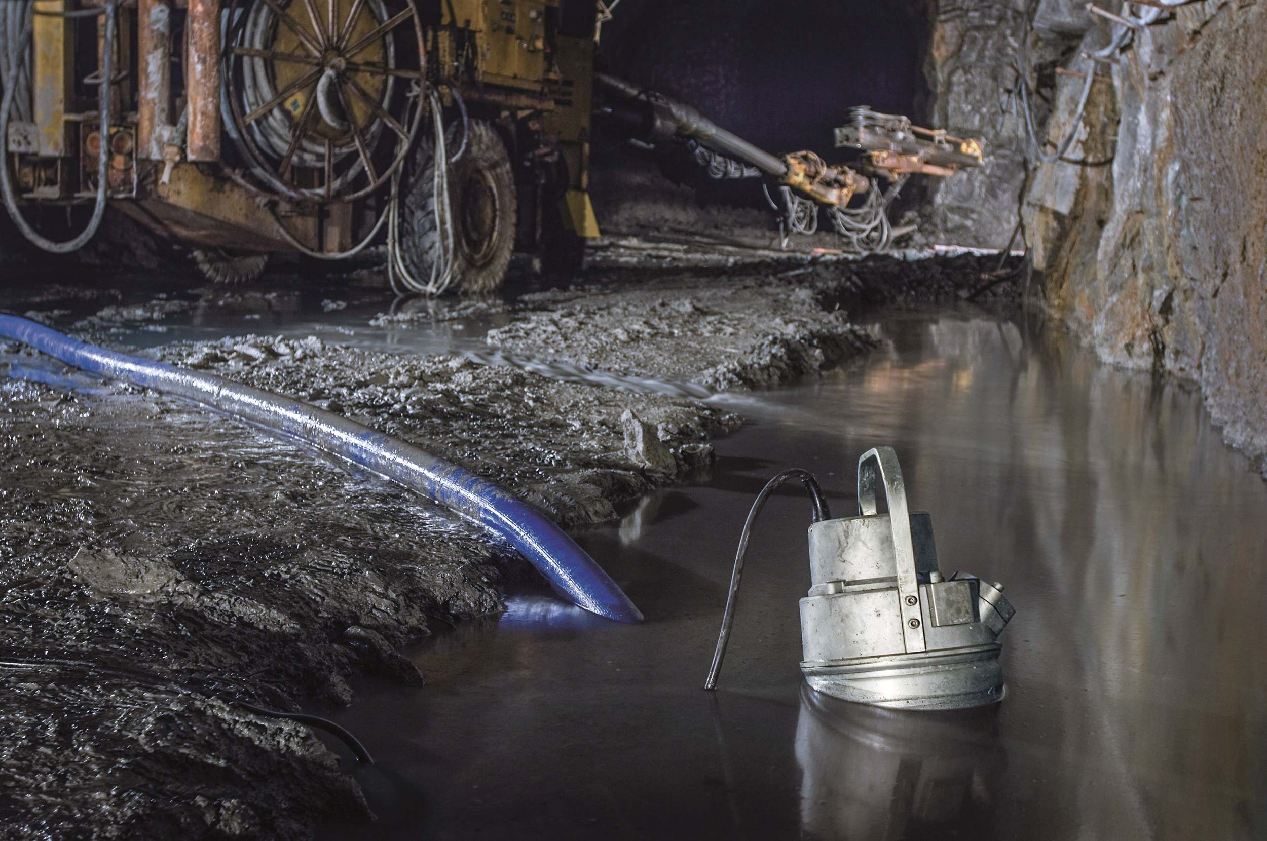 Grindex pumps are known for their rugged build and efficiency, helping mining customers maintain production and safety even in waterlogged underground conditions.
