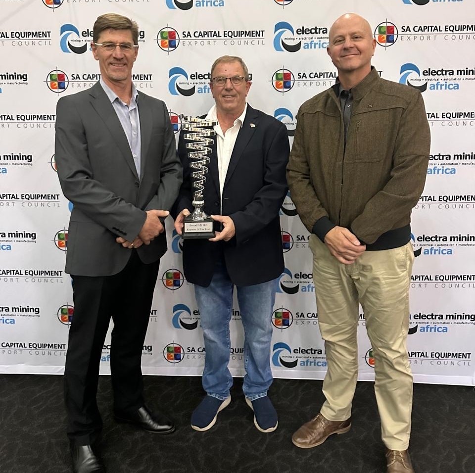 Left to right: Etienne Smit, Group Supply Chain Manager; Eric Bruggeman, MD SACEEC; and Jaco du Toit, MD Multotec International.