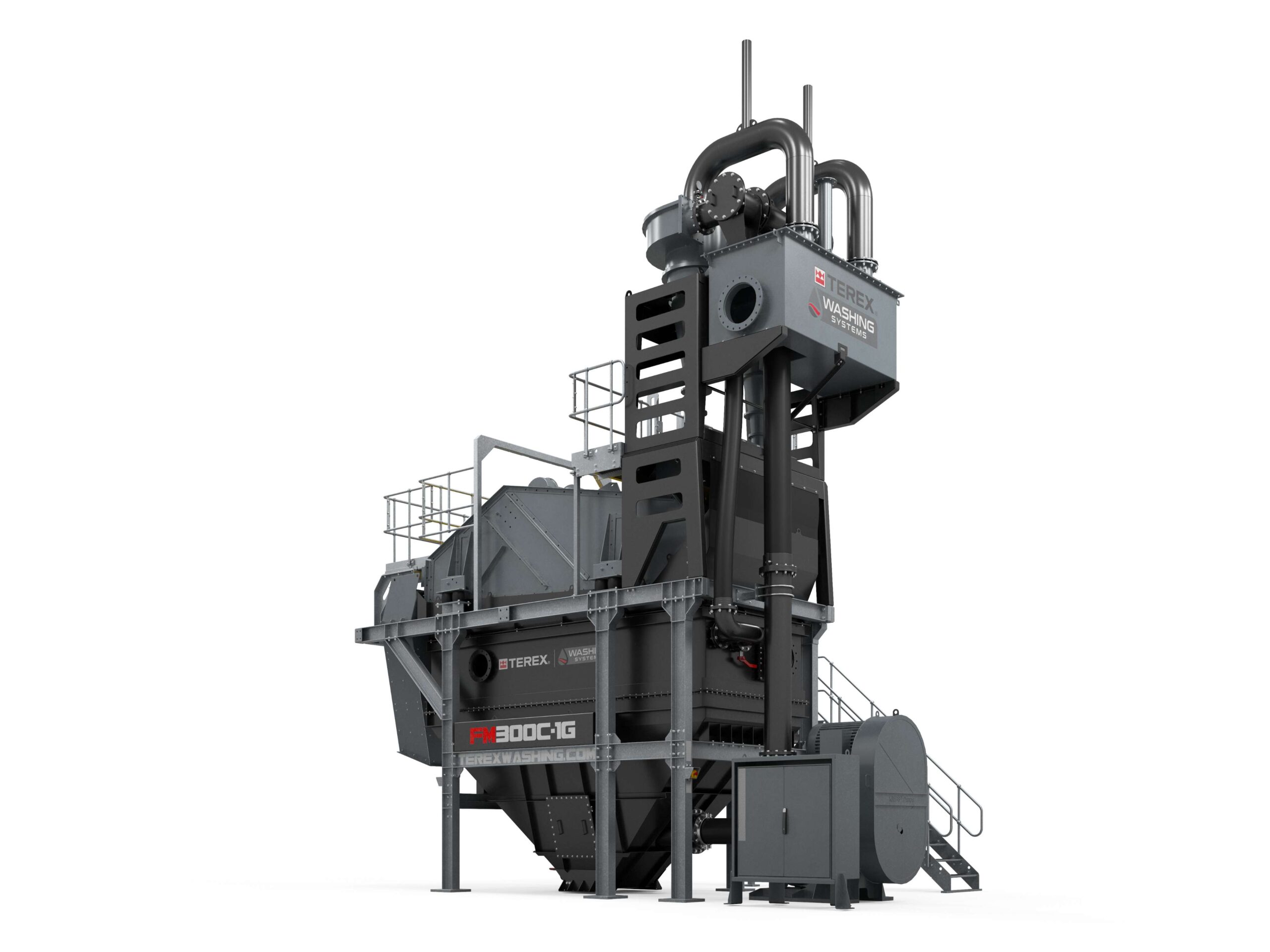 The FM 300 Compact is designed with accessible maintenance zones, including clear access to pump and motor assemblies.