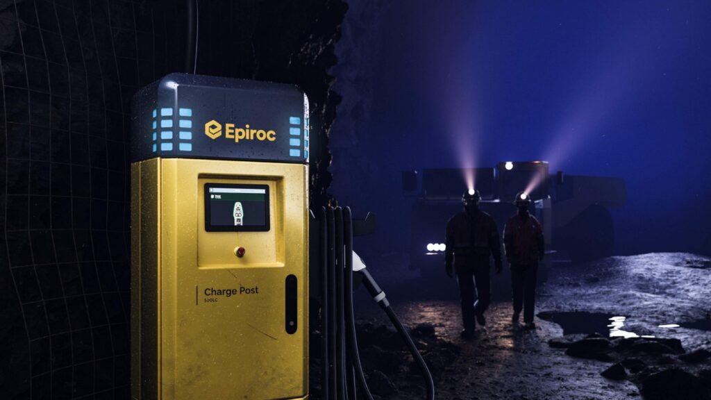 Epiroc next generation charging solution engineered for tough mining demands.