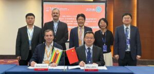 PPC CEO Matias Cardarelli (seated front left) signing the agreement with Sinoma Overseas to collaborate on advancing efficiency and production improvements in Zimbabwe.