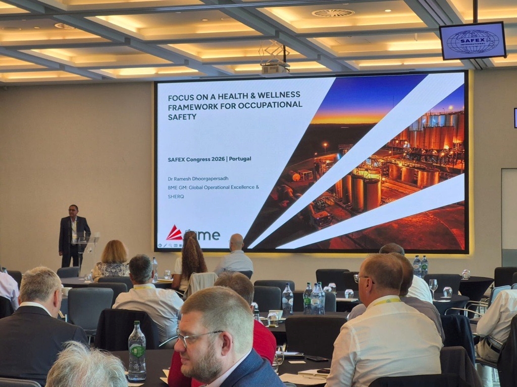 BME’s Dr Ramesh Dhoorgapersadh presenting at the SAFEX International Congress XXI in Portugal last month.