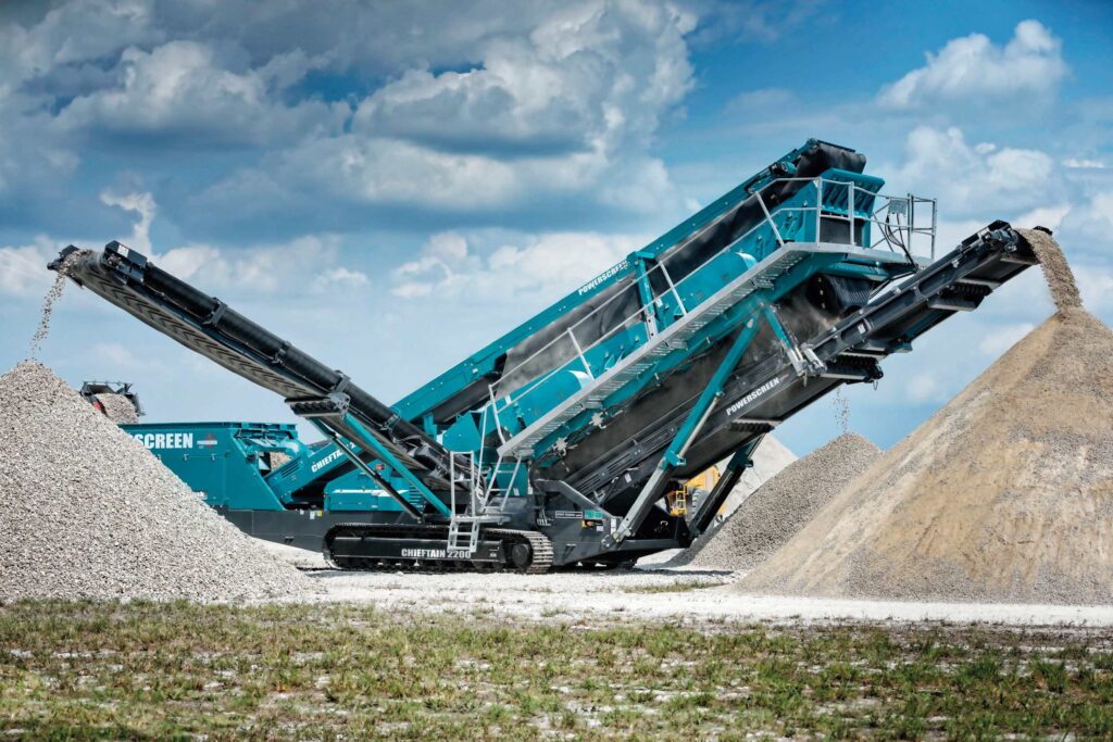 On display will be the Chieftain 2200 triple deck screen, the largest inclined screen in the Powerscreen range.