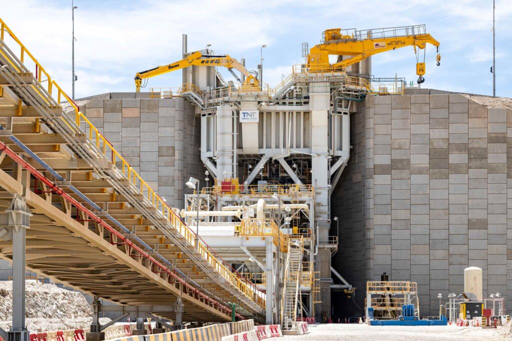 Modular crushing and in-plant conveying system supplied EPC for a copper mine in Chile.