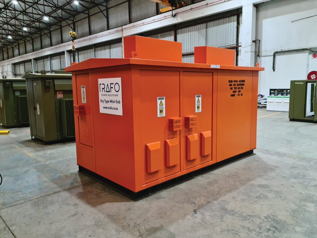A custom-engineered dry-type mini-substation built to meet specific operational and environmental requirements.