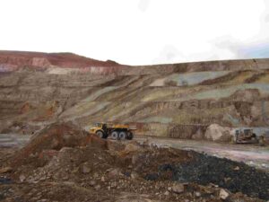 Copper and cobalt mining operations, highlighting the infrastructure supporting the extraction of these critical minerals.