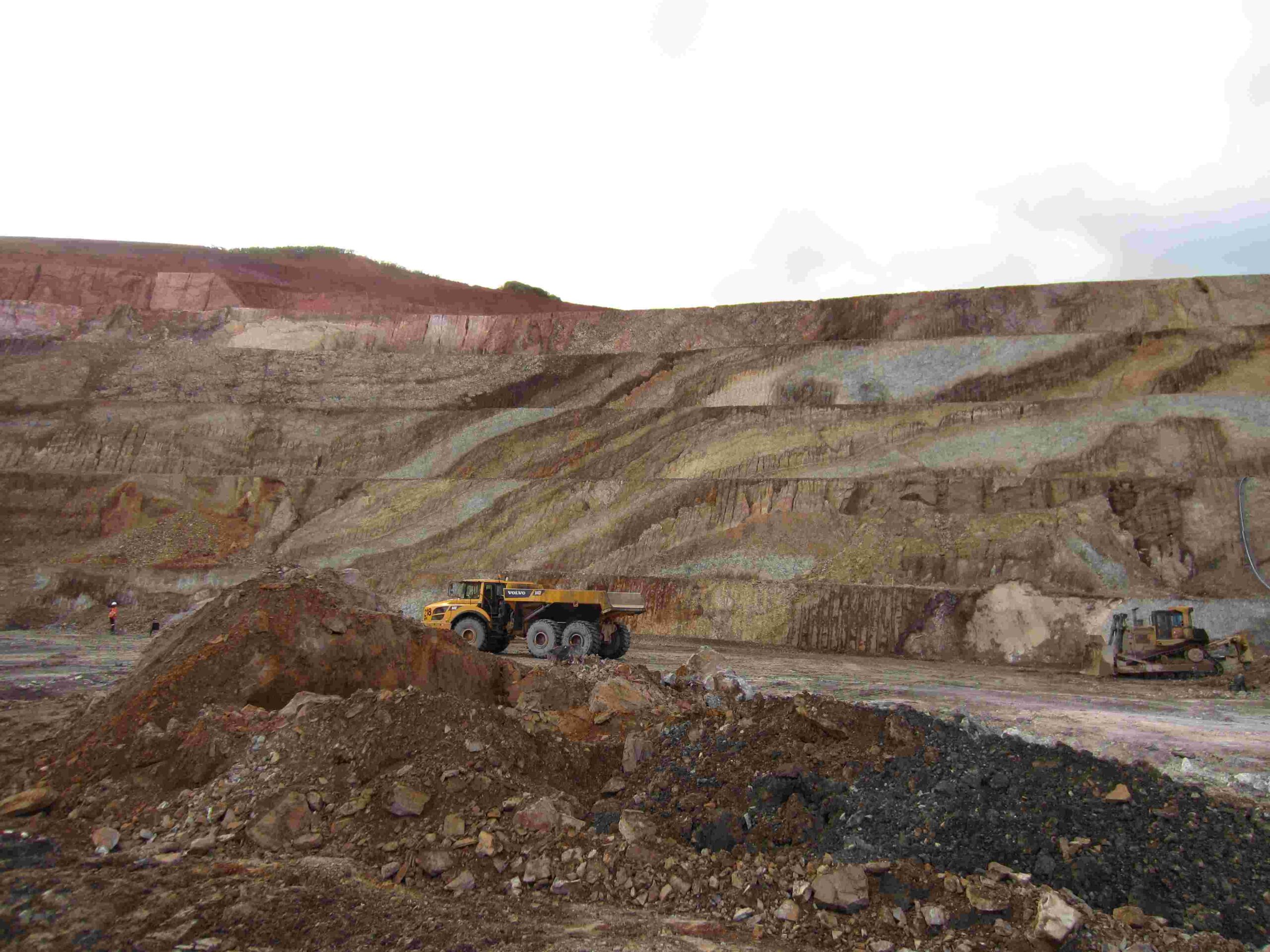 Copper and cobalt mining operations, highlighting the infrastructure supporting the extraction of these critical minerals.