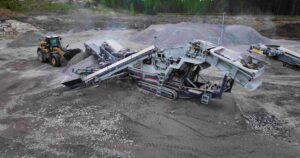 The Lokotrack LT200HPX mobile cone crusher delivers efficient aggregate production with integrated screening in a compact mobile package. 